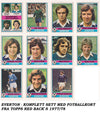000. EVERTON - KOMPLETT SETT MED FOTBALLKORT FRA TOPPS 1977/78