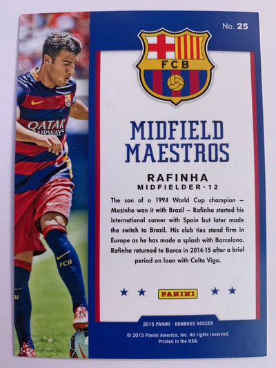 RAFINHA - FC BARCELONA - PANINI DONDRUSS - MIDFIELD MAESTROS #99