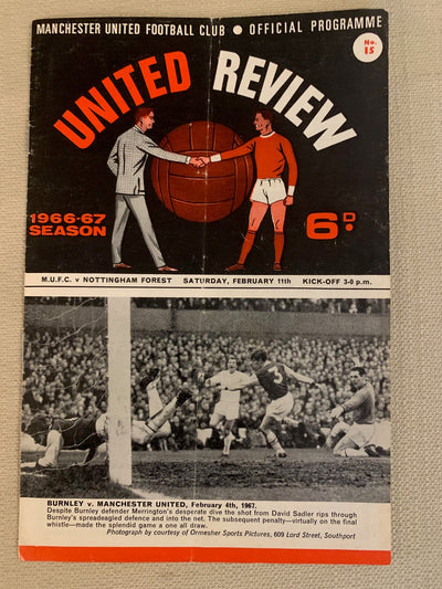 1967-11.02 - MANCHESTER UNITED VS NOTTINGHAM FOREST