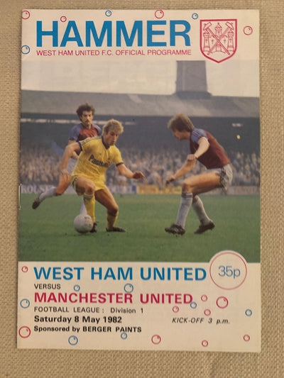 1982-08.05- WEST HAM UNITED - MANCHESTER UNITED