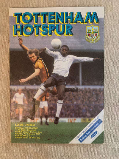 1981-07.02 - TOTTENHAM HOTSPUR VS LEEDS UNITED