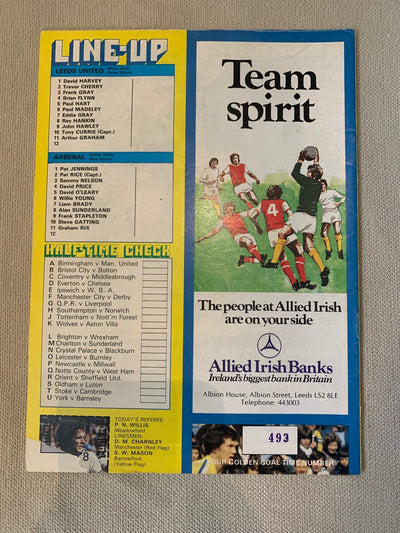 1978-11.11 - LEEDS UNITED VS ARSENAL