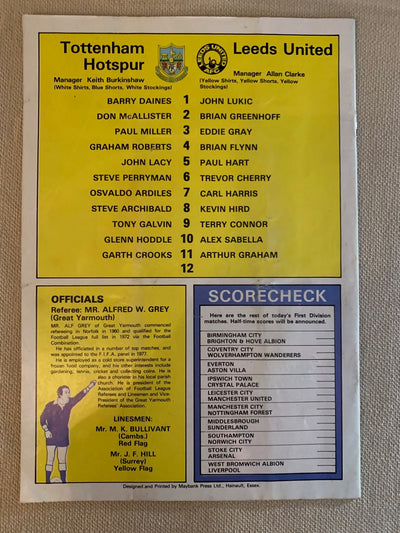 1981-07.02 - TOTTENHAM HOTSPUR VS LEEDS UNITED