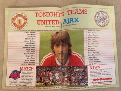 1984-14.08 - MANCHESTER UNITED VS AJAX - FRIENDLY