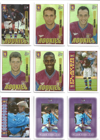 ASTON VILLA  - KOMPLETT SETT - FUTERA FANS SELECTION 1997/98