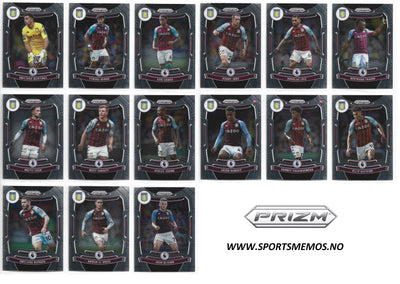 ASTON VILLA - PANINI PRIZM PREMIER LEAGUE 2021/22 - KOMPLETT SETT