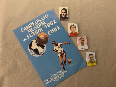 CROMOS CAMPEONATO MUNDIAL DE FUTBOL 1962 CHILE - REPLICA ALBUM OG KORT/STICKERS - KOMPLETT