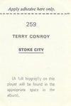 259. TERRY CONROY - STOKE CITY