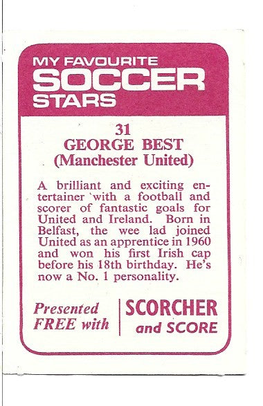 31. GEORGE BEST - MANCHESTER UNITED