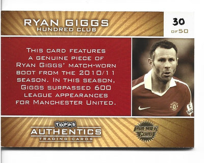 RYAN GIGGS - MANCHESTER UNITED - HUNDRED CLUB #50