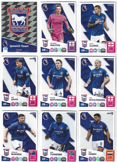 IPSWICH TOWN - KOMPLETT LAGSETT - PANINI ADRENALYN XL PREMIER LEAGUE 2024/25