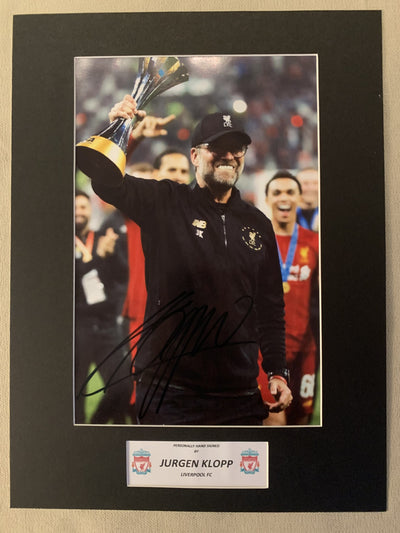 JURGEN KLOPP - SIGNERT BILDE MED EKTEHETSBEVIS/COA