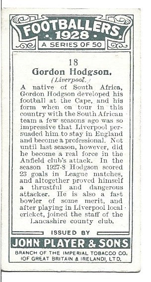 18. GORDON HODGSON - LIVERPOOL