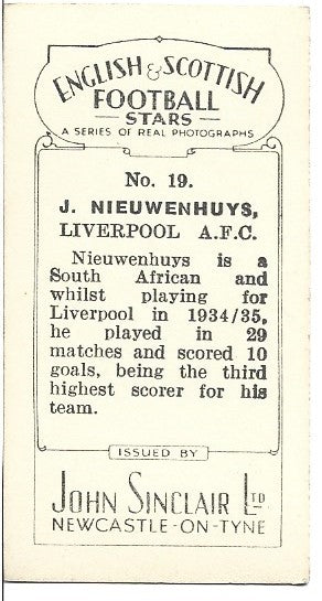 NO.19. J. NIEUWENHUYS  - LIVERPOOL