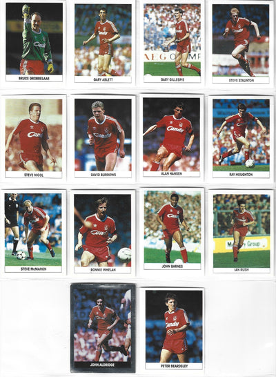 LIVERPOOL - KOMPLETT SETT "THE SUN - SOCCER" 1989/90