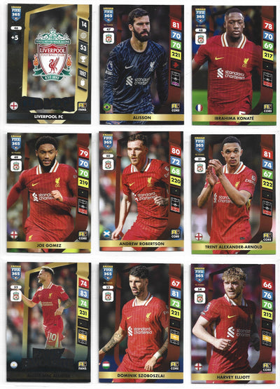 LIVERPOOL - KOMPLETT SETT MED PANINI ADRENALYN XL FIFA 365 - 2025