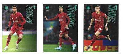 11 STK LIVERPOOL KORT FRA BASE-SETTET TIL PANINI TOP CLASS 2022/23.