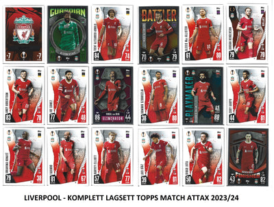 0. LIVERPOOL - KOMPLETT LAGSETT TOPPS MATCH ATTAX 2023/24