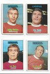 4 STK LIVERPOOL FOTBALLKORT FRA - Scottish A&BC set 1970/71 - Footballer - Green backs