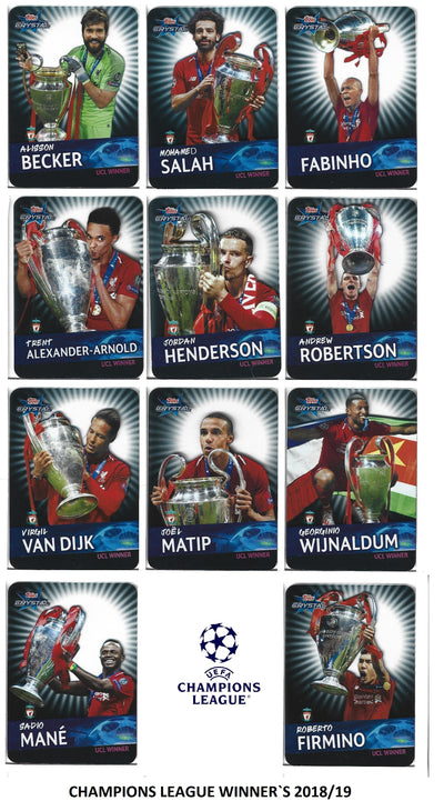 000. LIVERPOOL CHAMPIONS LEAGUE WINNER 2018/19 - TOPPS CRYSTAL