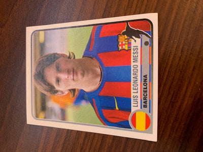 74. LIONEL MESSI - FC BARCELONA - PANINI CHAMPIONS OF EUROPE - ROOKIE STICKER