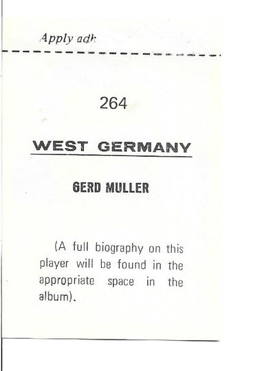 264. GERD MULLER - WEST GERMANY