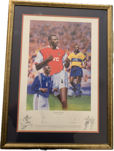 PATRICK VIEIRA - SIGNERT BILDE "KUNST"  MED EKTEHETSBEVIS/COA