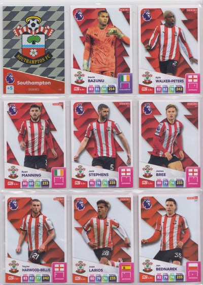 SOUTHAMPTON - KOMPLETT LAGSETT - PANINI ADRENALYN XL PREMIER LEAGUE 2024/25