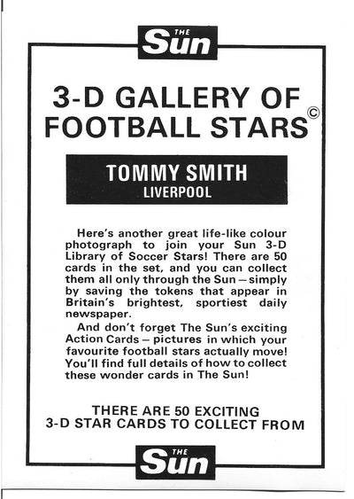 TOMMY SMITH - LIVERPOOL - THE SUN 3D-CARD