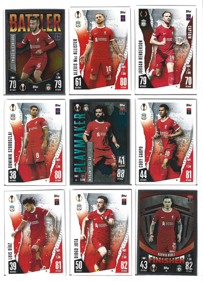 0. LIVERPOOL - KOMPLETT LAGSETT TOPPS MATCH ATTAX 2023/24