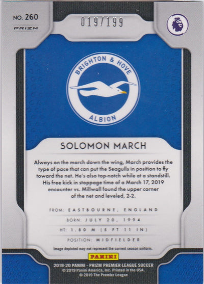 #/199-BLUE. 260.SOLOMON MARCH - BRIGHTON&HOVE ALBION - CARD 19 OF 199