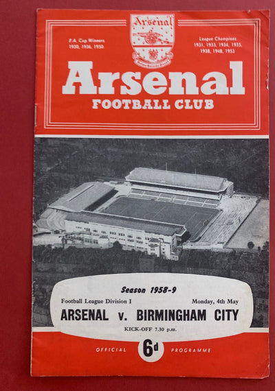 1959-4.5 - ARSENAL VS BIRMINGHAM CITY