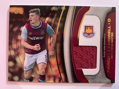 AARON CRESSWELL - WEST-HAM UNITED - TOPPS PREMIER GOLD 2015 - FOOTBALL FIBER CARD  RELIC