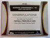AARON CRESSWELL - WEST-HAM UNITED - TOPPS PREMIER GOLD 2015 - FOOTBALL FIBER CARD  RELIC