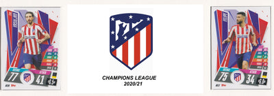 000. ATLETICO MADRID KOMPLETT SETT MED TOPPS CHAMPIONS LEAGUE 2020/21