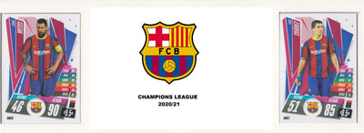 000. FC BARCELONA KOMPLETT SETT MED TOPPS CHAMPIONS LEAGUE 2020/21