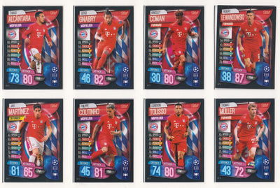 000. BAYERN MUNCHEN - KOMPLETT SETT MED TOPPS MATCH ATTAX CHAMPIONS LEAGUE 2019/20