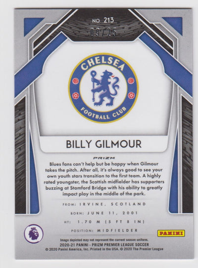 #025.GOLD PRIZM - 213. BILLY GILMOUR . CHELSEA - ROOKIE - CARD 09 OF 25