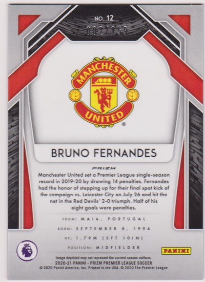 #159. RED MOSAIC PRIZM - 012. BRUNO FERNANDES - MANCHESTER UNITED - CARD 82 OF 159