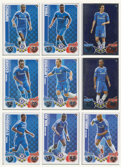 000. CHELSEA - KOMPLETT SETT MED TOPPS MATCH ATTAX PREMIER LEAGUE 2010/11