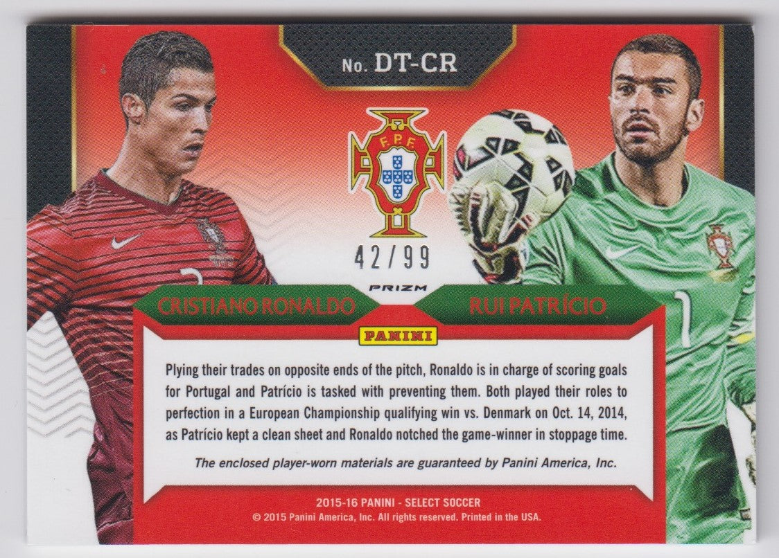 CRISTIANO RONALDO & RUI PATRICIO - PORTUGAL - PANINI SELECT DOUBLE