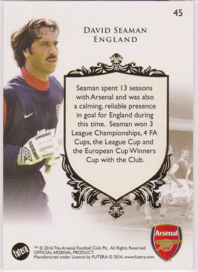 045. DAVID SEAMAN - THE GREATS - ARSENAL