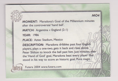 MO4. DIEGO MARADONA - ARGENTINA - MOMENTS IN FOOTBALL