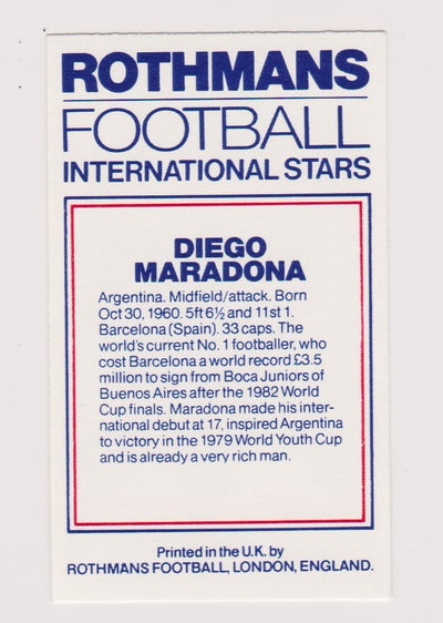 DIEGO MARADONA - ARGENTINA - INTERNATIONAL STARS