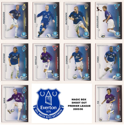 000. EVERTON - KOMPLETT SETT MED SHOOT OUT PREMIER LEAGUE 2005/06