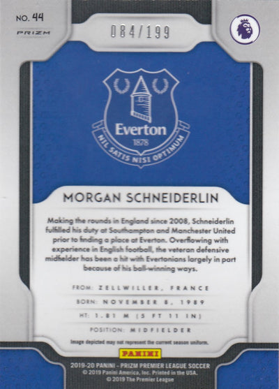 #/199-BLUE. 044. MORGAN SCHNEIDERLIN - EVERTON - CARD 84 OF 199