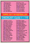 044. TOPPS 1977-78 FOOTBALLER - CHECKLIST - KRYSSET