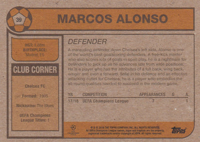 039. MARCOS ALONSO - CHELSEA FC - PR.387