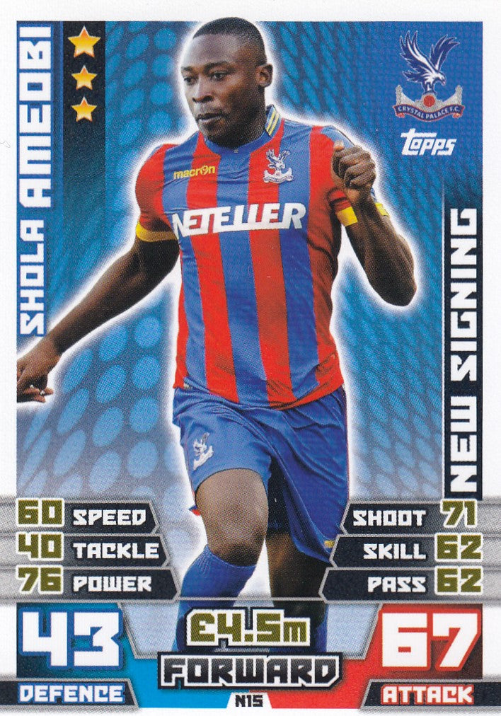 EX-N15. SHOLA AMEOBI - CRYSTAL PALACE - NEW SIGNING - Sportmemos