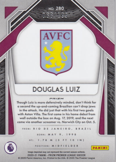 #199. BLUE PRIZM - 280. DOUGLAS LUIZ - ASTON VILLA - CARD 68 OF 199